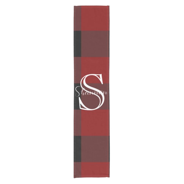 Chemin De Table Court Plaid de buffle monogramme (Devant)