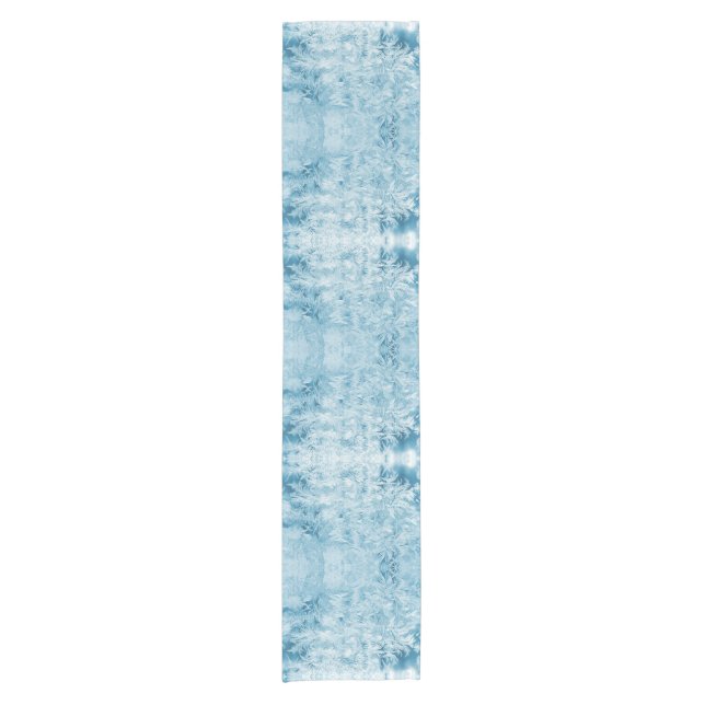 Chemin De Table Court Plumes Abstraites et flocons de neige (Devant)