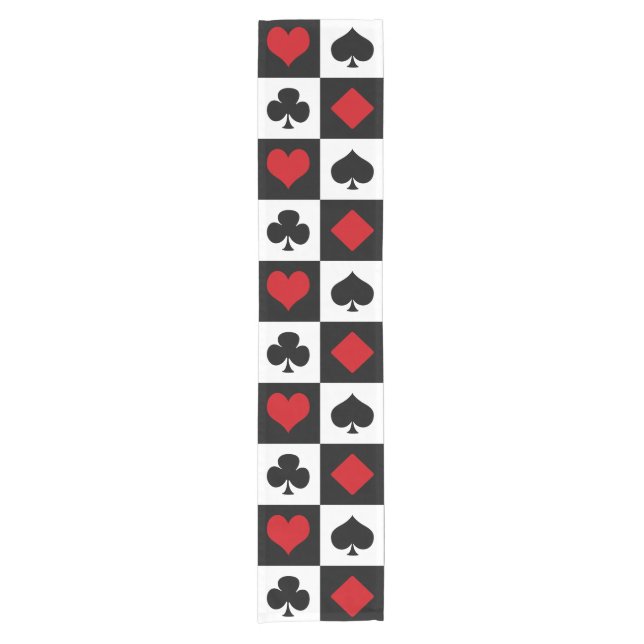 Chemin De Table Court Quatre combinaisons de cartes (Devant)