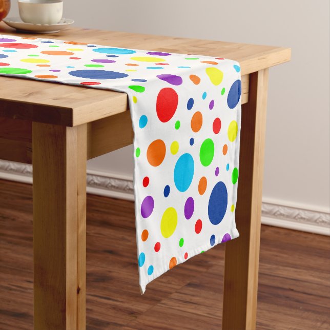 Chemin De Table Court Rainbow Spots Table Runner (In Situ)