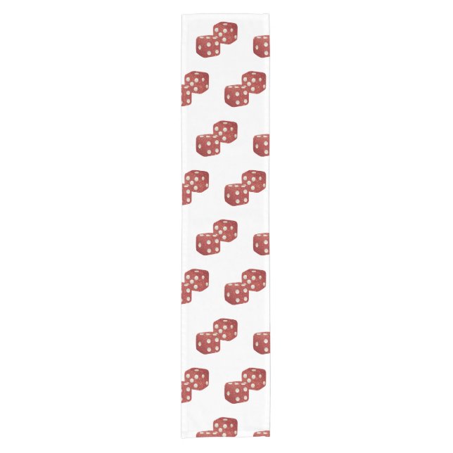 Chemin De Table Court Red Parties scintillant Dice Casino Thème (Devant)