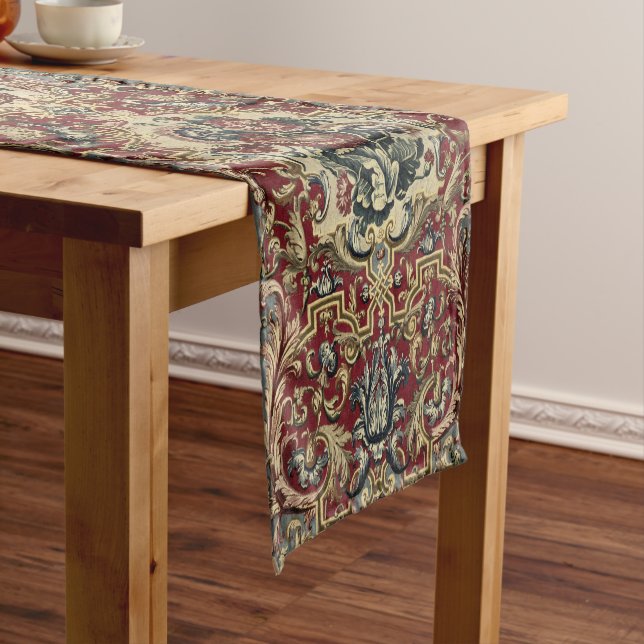 Chemin De Table Court Rococo baroque Tapisserie florale Imprimer (In Situ)