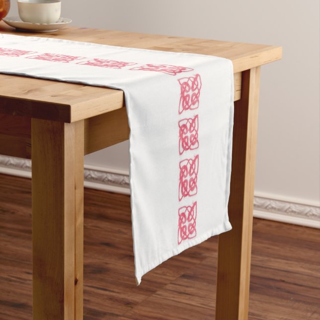 Chemin De Table Court ROSE CELTIC KNOT 14x72 (In Situ)