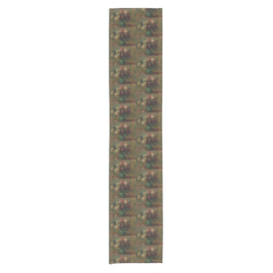 Chemin De Table Court Roses florissants dans un vase de Pierre Renoir Cl