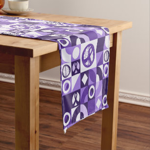 Chemin De Table Court Ruban Violet pour la Sensibilisation à l'Épilepsie