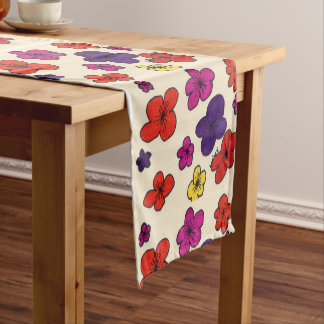 Chemin De Table Court Runner à table fleurie - salle à manger chic décon