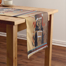 Runner de table avec une image amérindienne