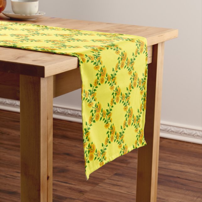 Chemin De Table Court Runner-Sunflower Table Runner (In Situ)