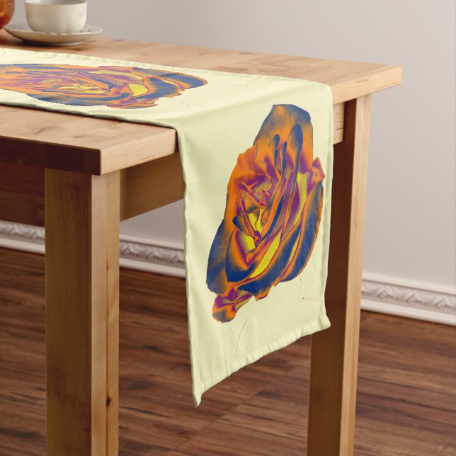 Chemin De Table Court Runner table Rose orange (In Situ)