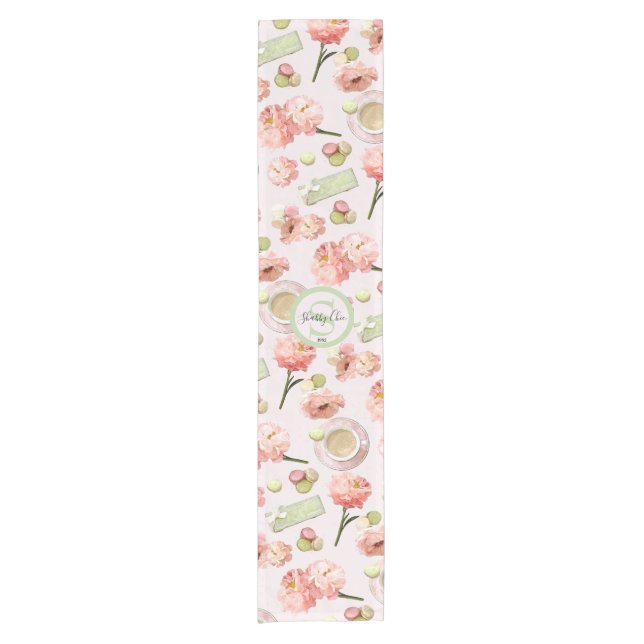 Chemin De Table Court Set de Trendy Shabby Chic (Devant)