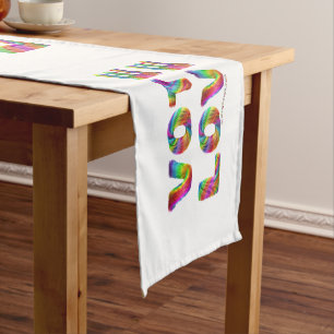 Chemin De Table Court SlipperyJoe vote amour égalité fourrure de couleur