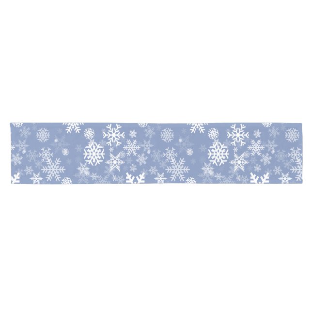 Chemin De Table Court Snowflakes Personnaliser graphique Arrière - plan  (Horizontal)