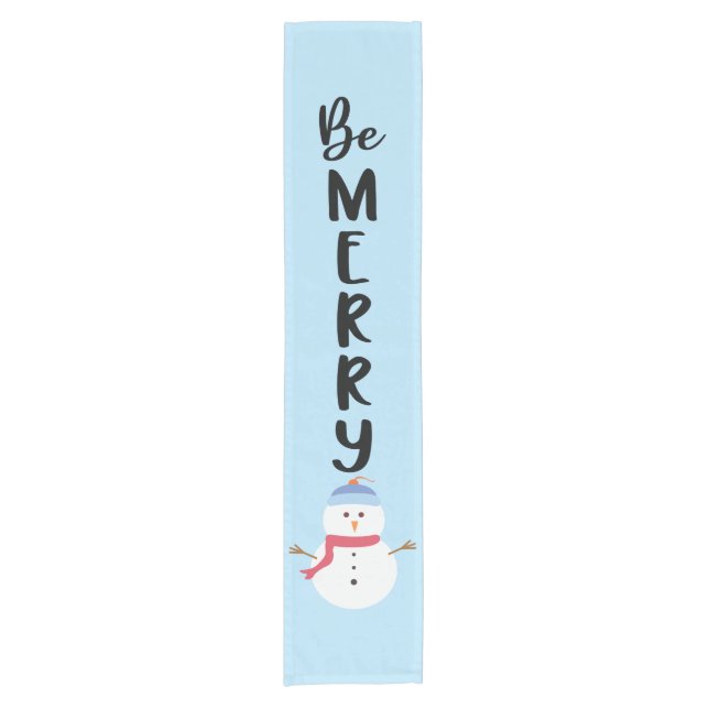 Chemin De Table Court Soyez Merveilleux Snowman (Devant)