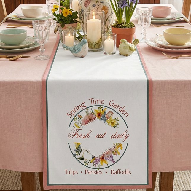 Chemin De Table Court Spring Filden sign Medium Table Runner (Créateur téléchargé)