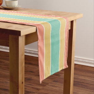 Chemin De Table Court Stripes Motif de table de texte personnalisé runne