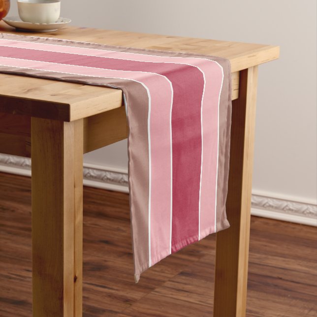 Chemin De Table Court Stripes Motif de table de texte personnalisé runne (In Situ)