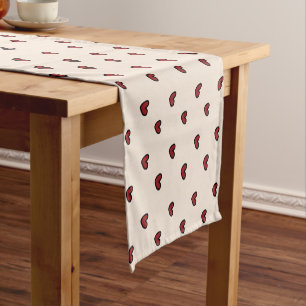 Chemin De Table Court Styliste Motif Coeur mignon Message personnalisé