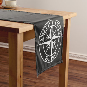 Chemin De Table Court Symbole personnalisable du monogramme étoile de la