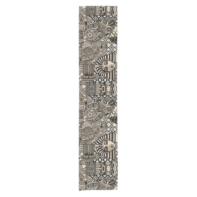 Chemin De Table Court Symboles historiques anciens Style de tatouage (Devant)