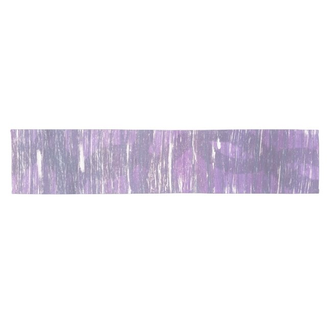 Chemin De Table Court Table Plum | Pinceau d'argent violet (Horizontal)