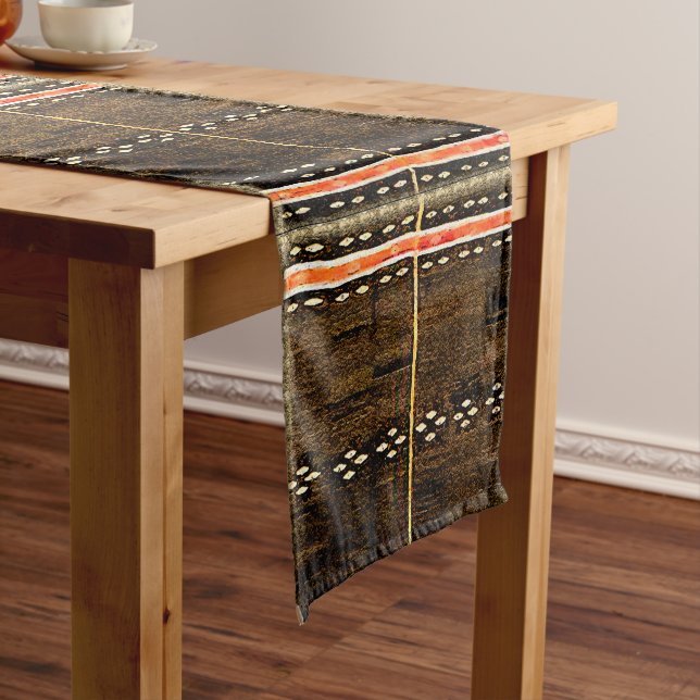 Chemin De Table Court "Tapisserie tribale" (In Situ)