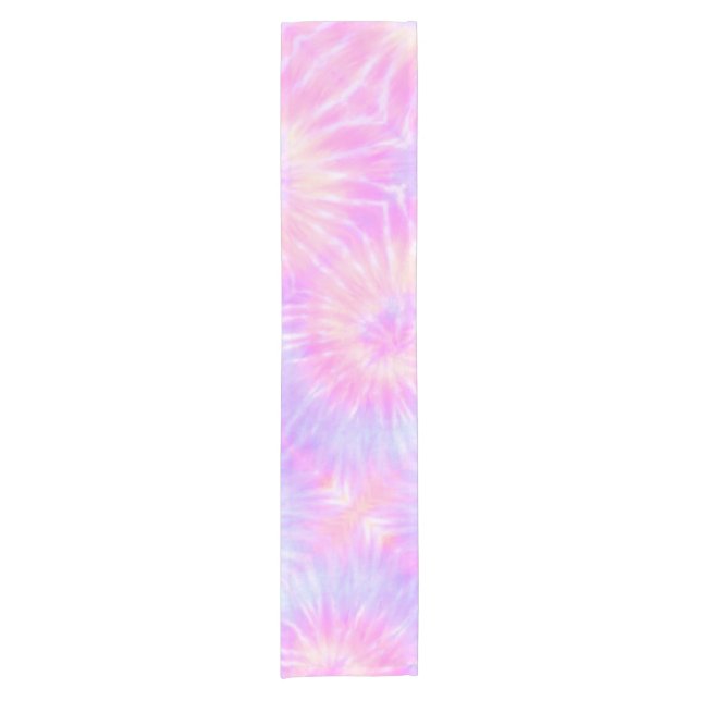 Chemin De Table Court Tiedye Pastel Rainbow Spirale Hippie Tie Dye (Devant)