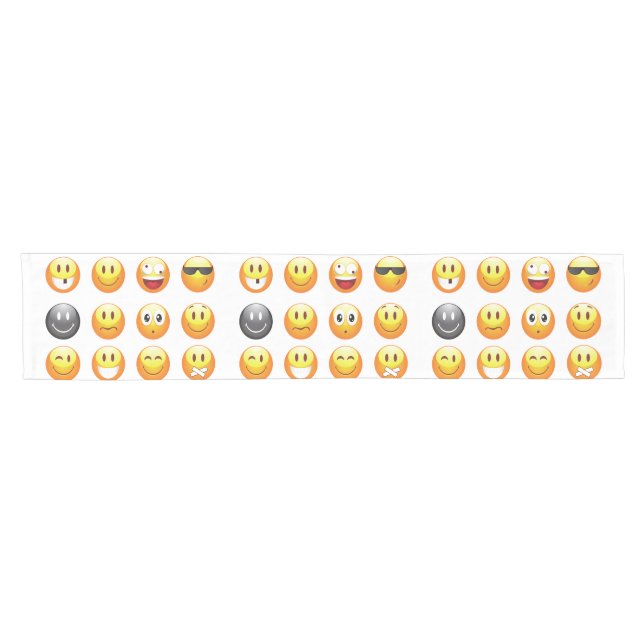 Chemin De Table Court tissu de table emojis (Horizontal)