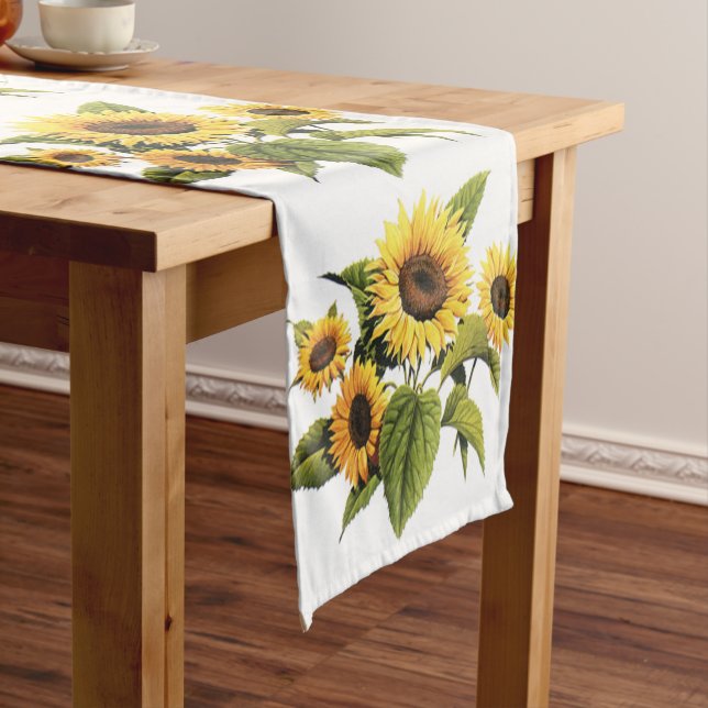 Chemin De Table Court Tournesols (In Situ)