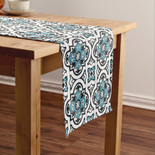 Chemin De Table Court Tuile bleue portugaise