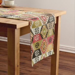 Chemin De Table Court Turc Kilim Tribal Vintage