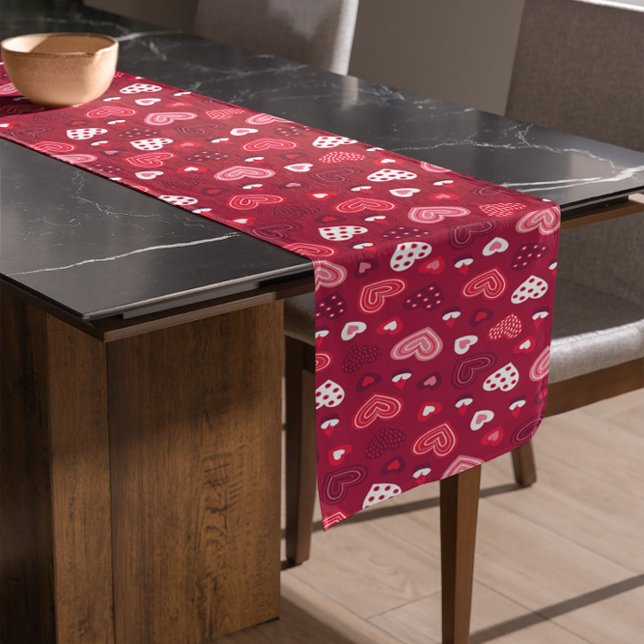 Chemin De Table Court Valentines coeur motif (Créateur téléchargé)