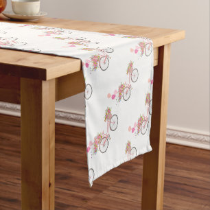 Chemin De Table Court Vélo Whimsical Rose