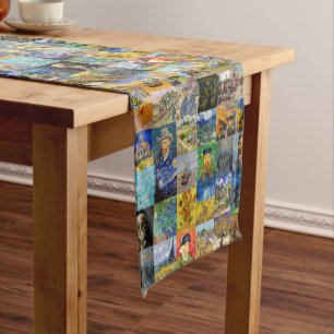 Chemin De Table Court Vincent van Gogh - chefs-d'oeuvre Mosaic Patchwork