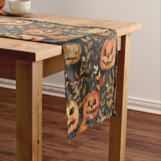 Chemin De Table Court Vintage inspiration mignonne Citrouilles d'Hallowe