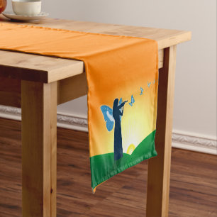 Chemin De Table Court Violoniste et papillon