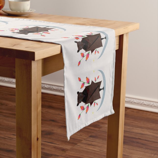 Chemin De Table Court Volant Fox Table Runner (In Situ)
