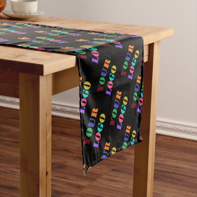 Chemin De Table Court Votre Logo Photo Table Runner Business Promotion (In Situ)