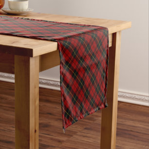 Chemin De Table Court Wallace Tartan Scottish Clan Plaid Motif