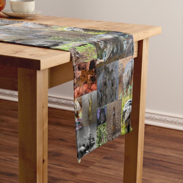 Chemin De Table Court Wild Wonders : Captivant Australian Photo Collage (In Situ)