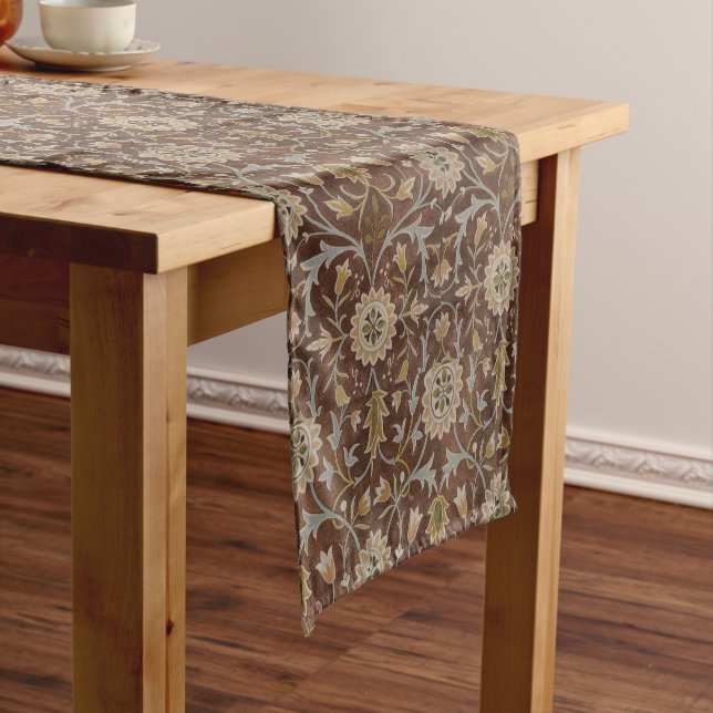 Chemin De Table Court William Morris Little Flower Carpet (In Situ)
