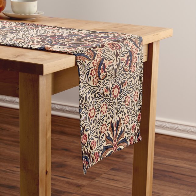 Chemin De Table Court William Morris Motif de grenade antique (In Situ)