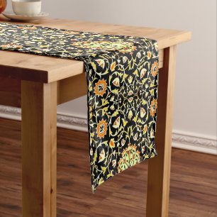 Chemin De Table Court William Morris Vintage Floral Design Motif
