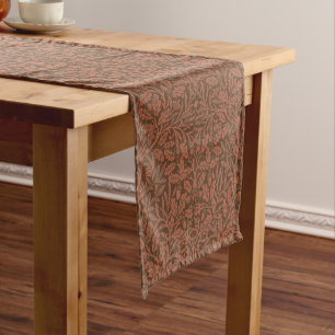 Chemin De Table Court William Morris Vintage Motif Acorn