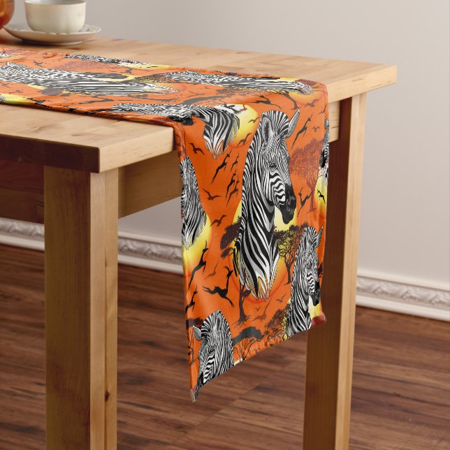 Chemin De Table Court Zebra African Savanna Wild Animal (In Situ)