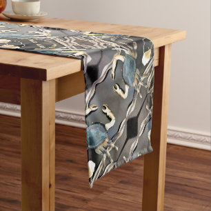 Chemin De Table Long Art abstrait de crabe bleu