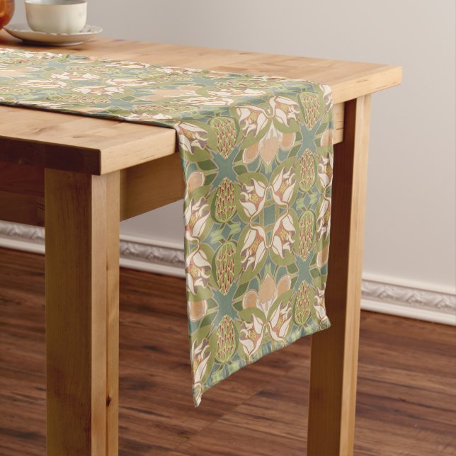 Chemin De Table Long Art Nouveau Magnolia Motif Table Runner (In Situ)