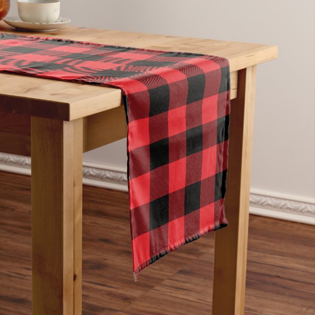 Chemin De Table Long Buffalo Plaid Red Black Check (In Situ)