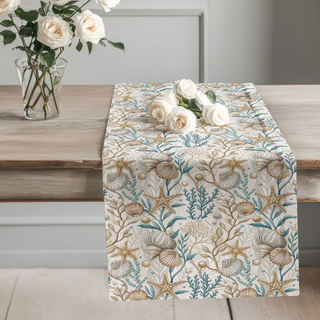 Chemin De Table Long Carrelage de table d'inspiration nautique Ocean Br (Nautical-Inspired Table Runner Ocean Breeze Charm)