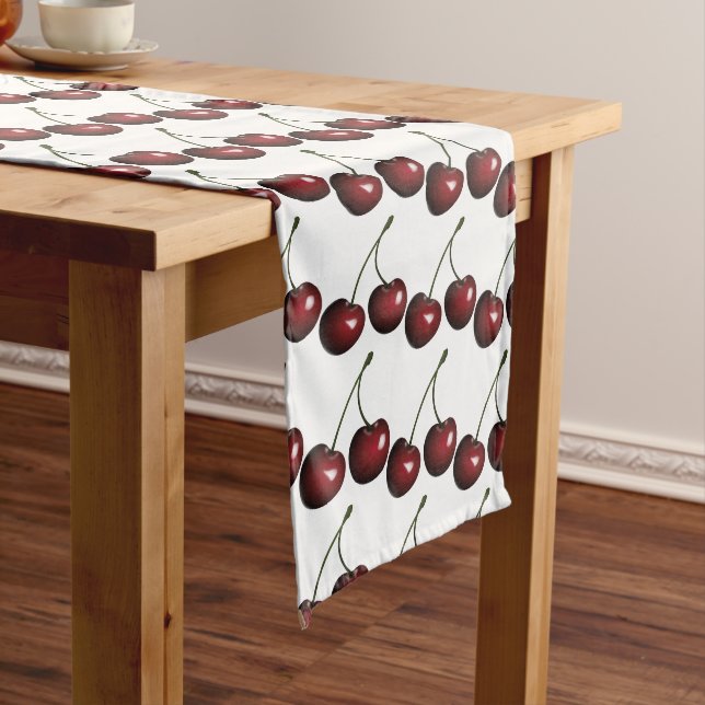 Chemin De Table Long Cerises (In Situ)