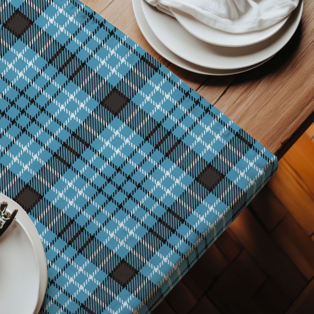 Chemin De Table Long Charming Blue Grey Runer - Idée cadeau famille (Charming Blue Grey Runner – Family Gift Idea)